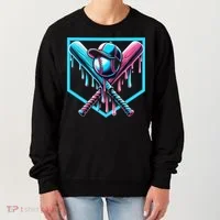 Baseball Home Drip  Baseball Bat Gift Women's Sweatshirt thumb 0