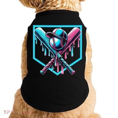 Baseball Home Drip  Baseball Bat Gift Doggie Tank