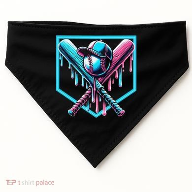 Baseball Home Drip  Baseball Bat Gift USA-Made Doggie Bandana