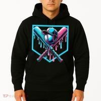 Baseball Home Drip  Baseball Bat Gift Hoodie thumb 2