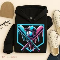 Baseball Home Drip  Baseball Bat Gift Hoodie thumb 4