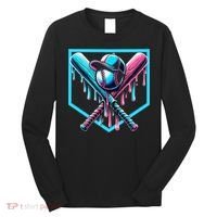 Baseball Home Drip  Baseball Bat Gift Long Sleeve Shirt thumb 0