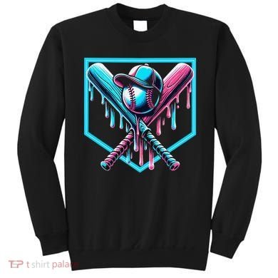 Baseball Home Drip  Baseball Bat Gift Sweatshirt