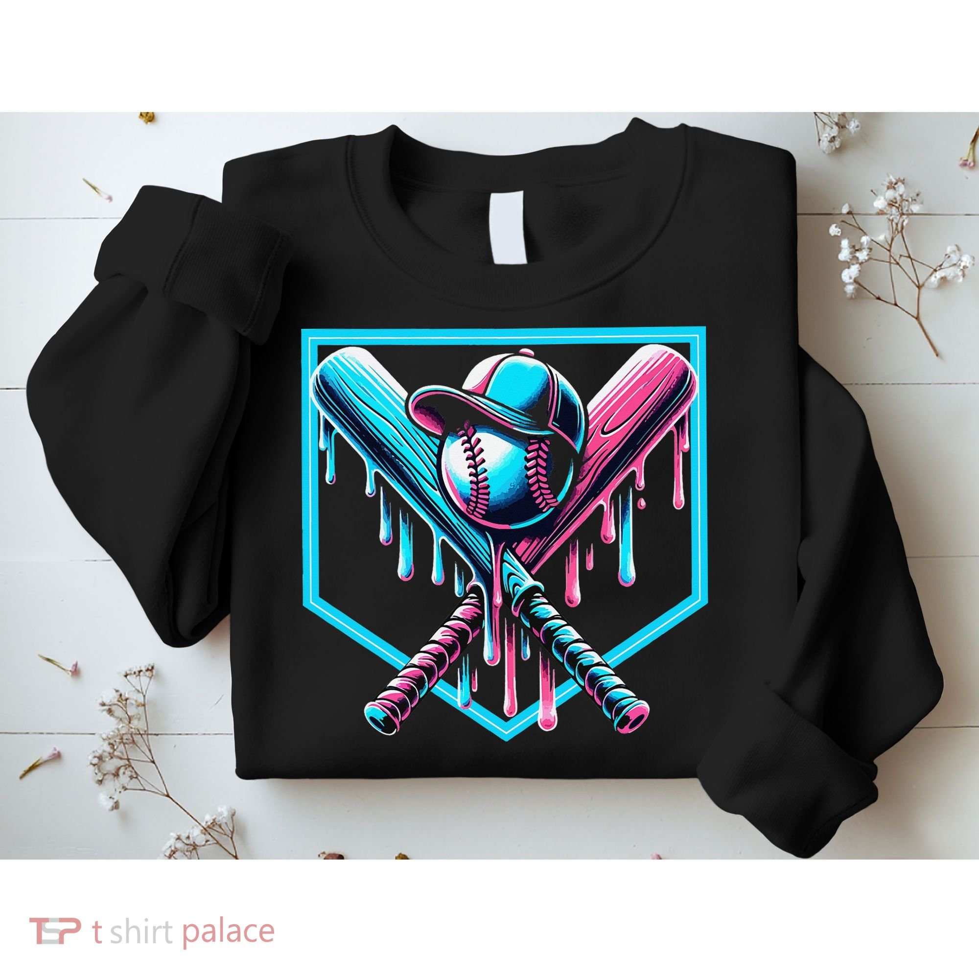 Baseball Home Drip  Baseball Bat Gift Sweatshirt