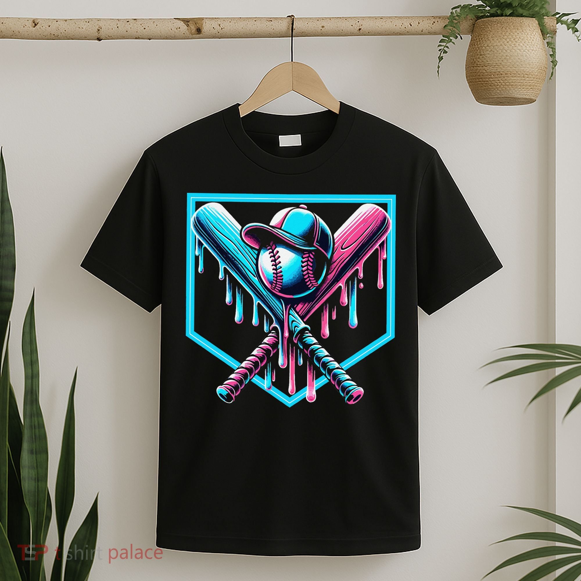Baseball Home Drip  Baseball Bat Gift T-Shirt