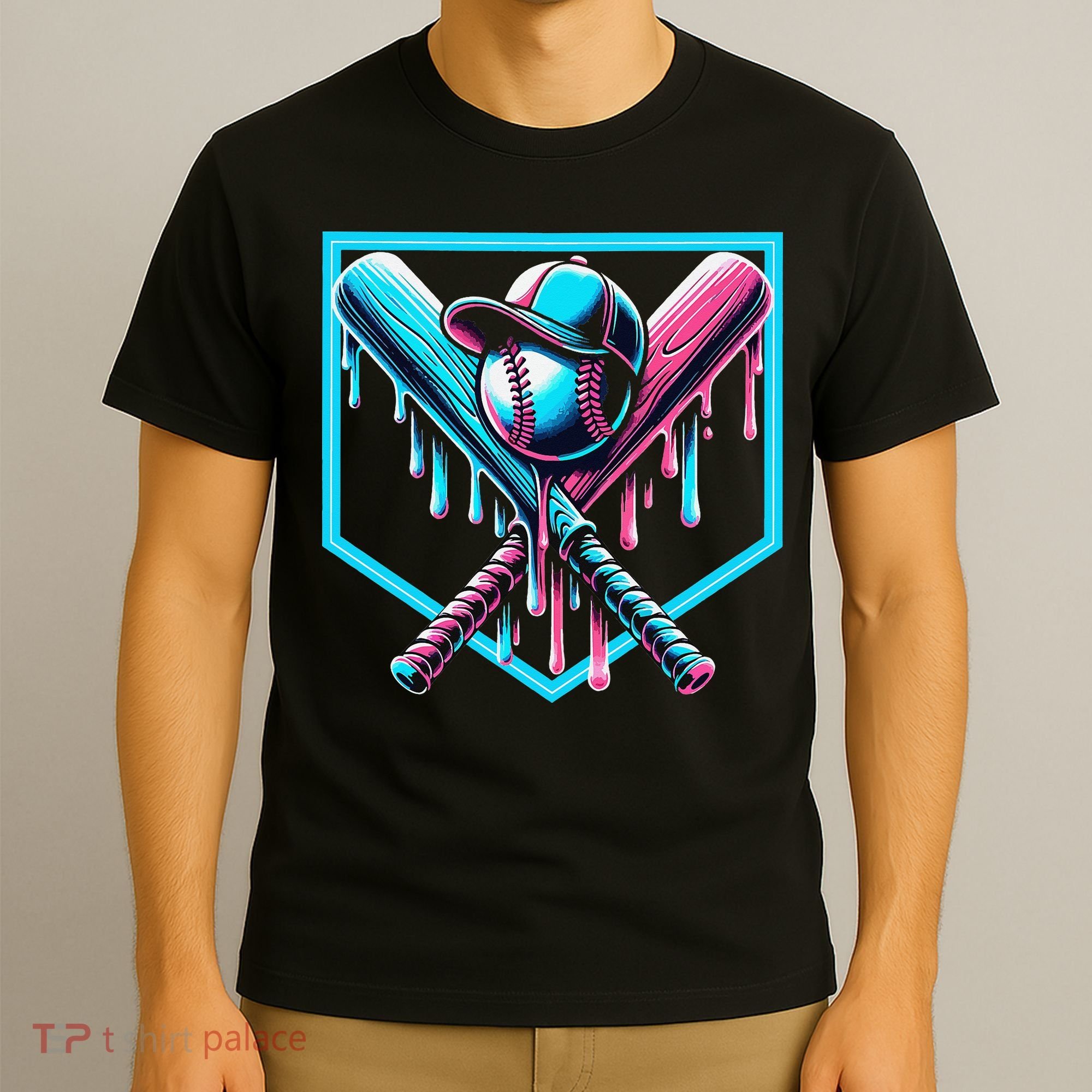 Baseball Home Drip  Baseball Bat Gift T-Shirt