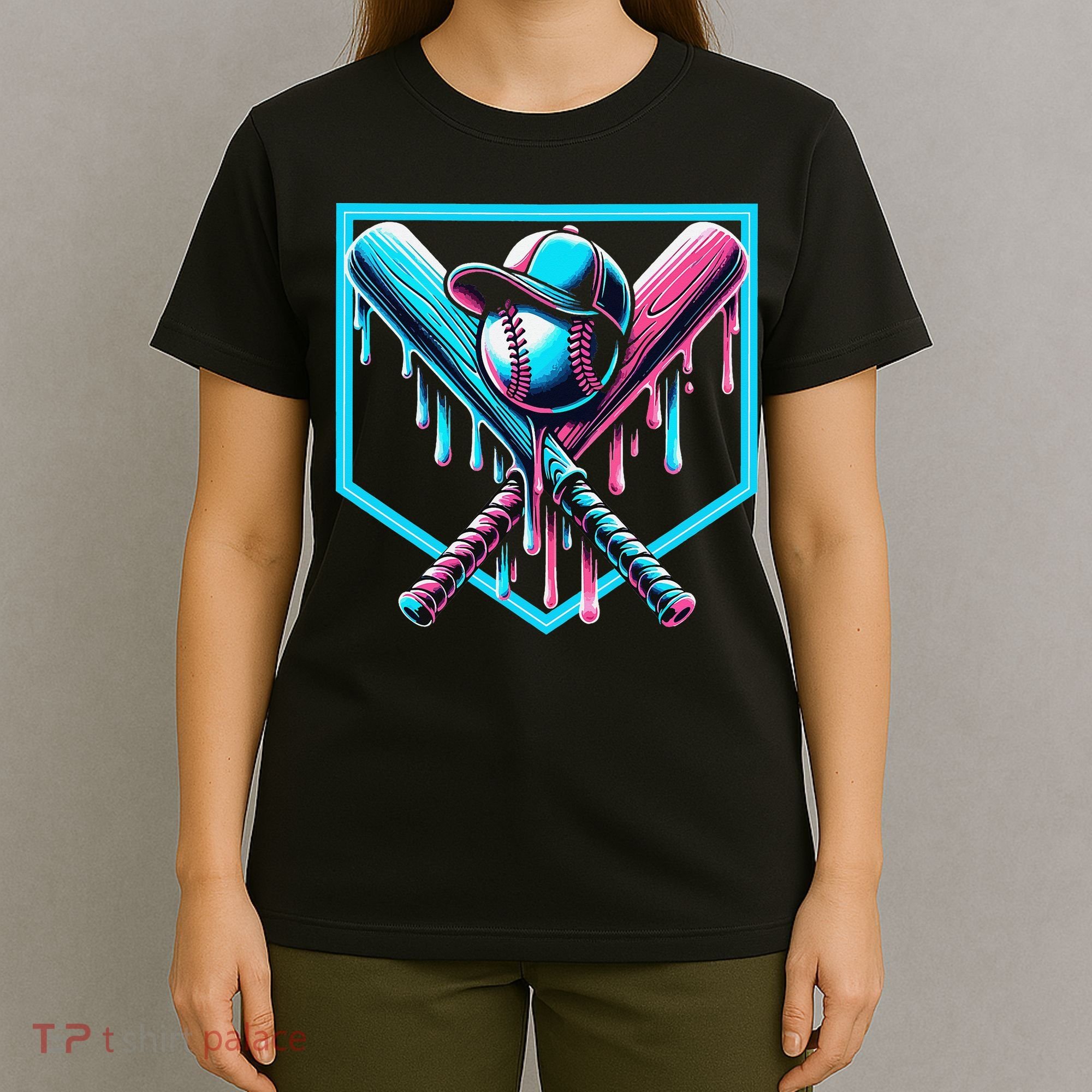 Baseball Home Drip  Baseball Bat Gift T-Shirt