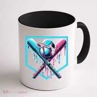 Baseball Home Drip  Baseball Bat Gift Coffee Mug thumb 1