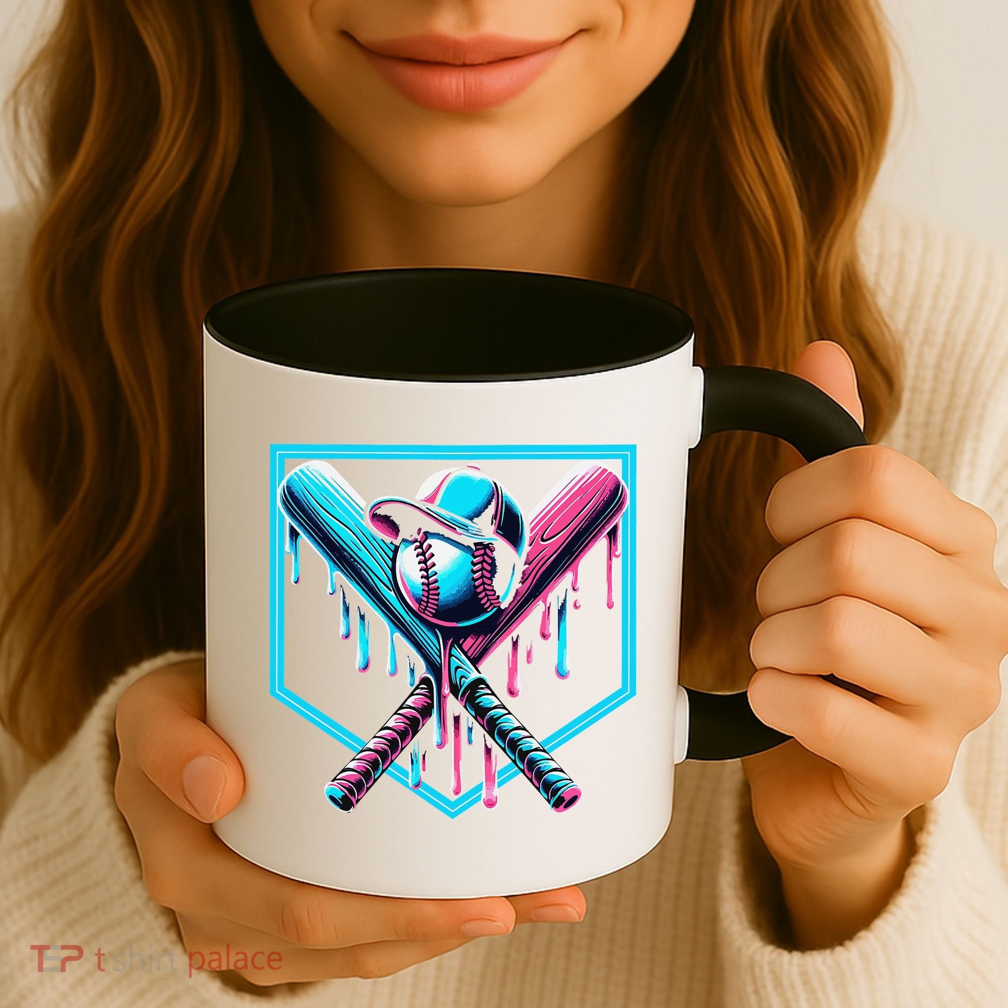 Baseball Home Drip  Baseball Bat Gift Coffee Mug