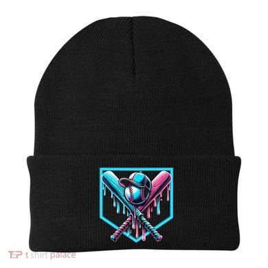 Baseball Home Drip  Baseball Bat Gift Beanie