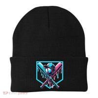 Baseball Home Drip  Baseball Bat Gift Beanie thumb 0