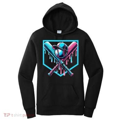 Baseball Home Drip  Baseball Bat Gift Women's Hoodie