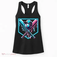 Baseball Home Drip  Baseball Bat Gift Women's Tank Top thumb 0