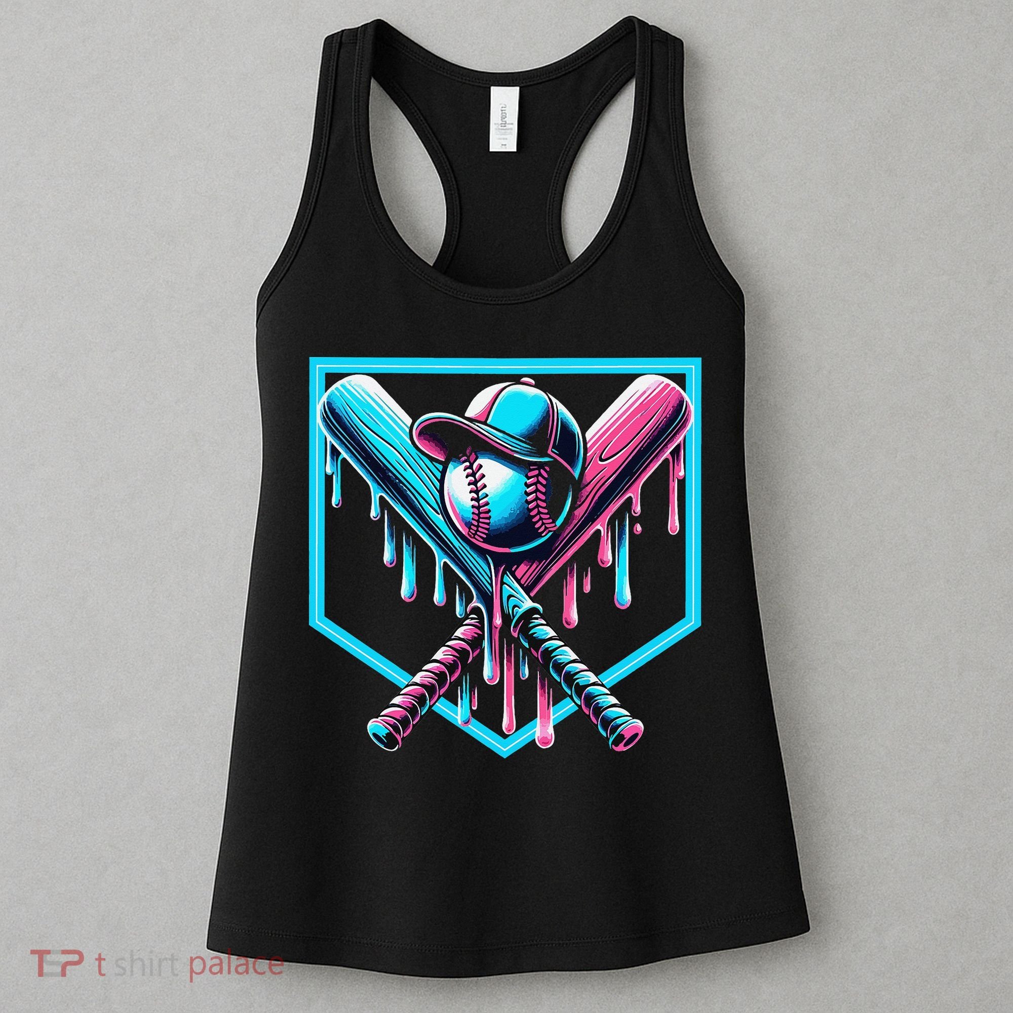Baseball Home Drip  Baseball Bat Gift Women's Tank Top
