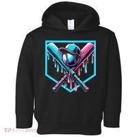Baseball Home Drip  Baseball Bat Gift Toddler Hoodie thumb 0