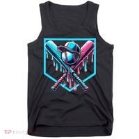 Baseball Home Drip  Baseball Bat Gift Tank Top thumb 0