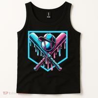 Baseball Home Drip  Baseball Bat Gift Tank Top thumb 2