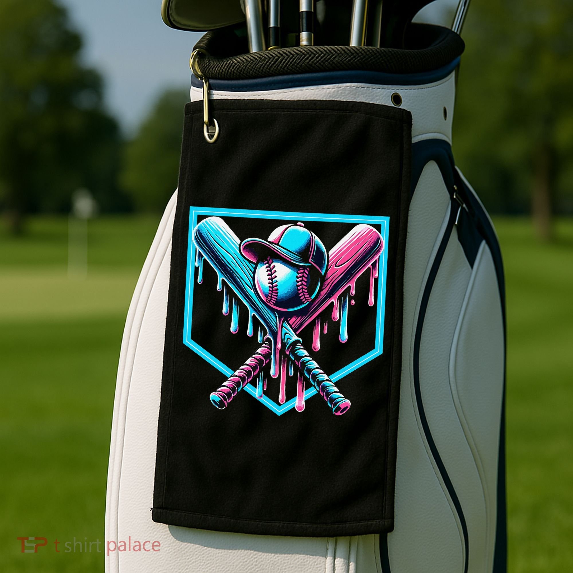 Baseball Home Drip  Baseball Bat Gift Golf Towel