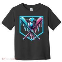 Baseball Home Drip  Baseball Bat Gift Toddler T-Shirt thumb 0