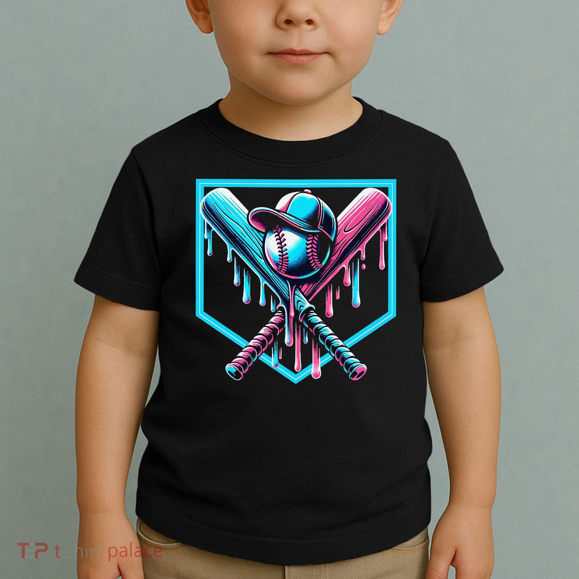 Baseball Home Drip  Baseball Bat Gift Toddler T-Shirt