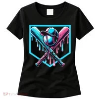 Baseball Home Drip  Baseball Bat Gift Women's T-Shirt thumb 0