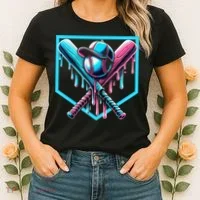Baseball Home Drip  Baseball Bat Gift Women's T-Shirt thumb 2