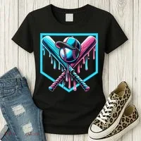 Baseball Home Drip  Baseball Bat Gift Women's T-Shirt thumb 3