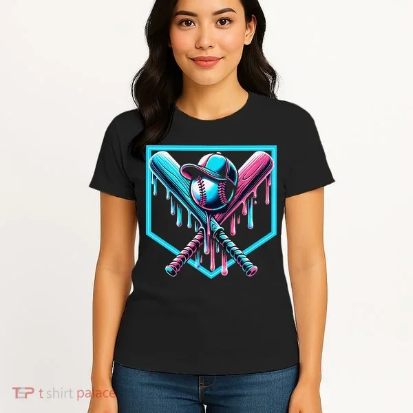 Baseball Home Drip  Baseball Bat Gift Women's T-Shirt