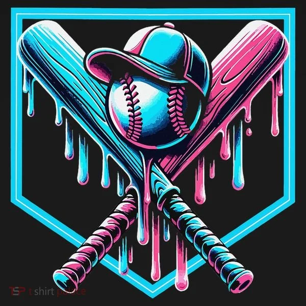 Baseball Home Drip  Baseball Bat Gift Women's T-Shirt