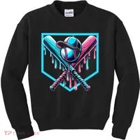 Baseball Home Drip  Baseball Bat Gift Kids Sweatshirt thumb 0