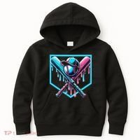 Baseball Home Drip  Baseball Bat Gift Kids Hoodie thumb 0