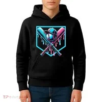 Baseball Home Drip  Baseball Bat Gift Kids Hoodie thumb 4