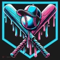 Baseball Home Drip  Baseball Bat Gift Kids Long Sleeve Shirt thumb 2
