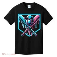 Baseball Home Drip  Baseball Bat Gift Kids T-Shirt thumb 0