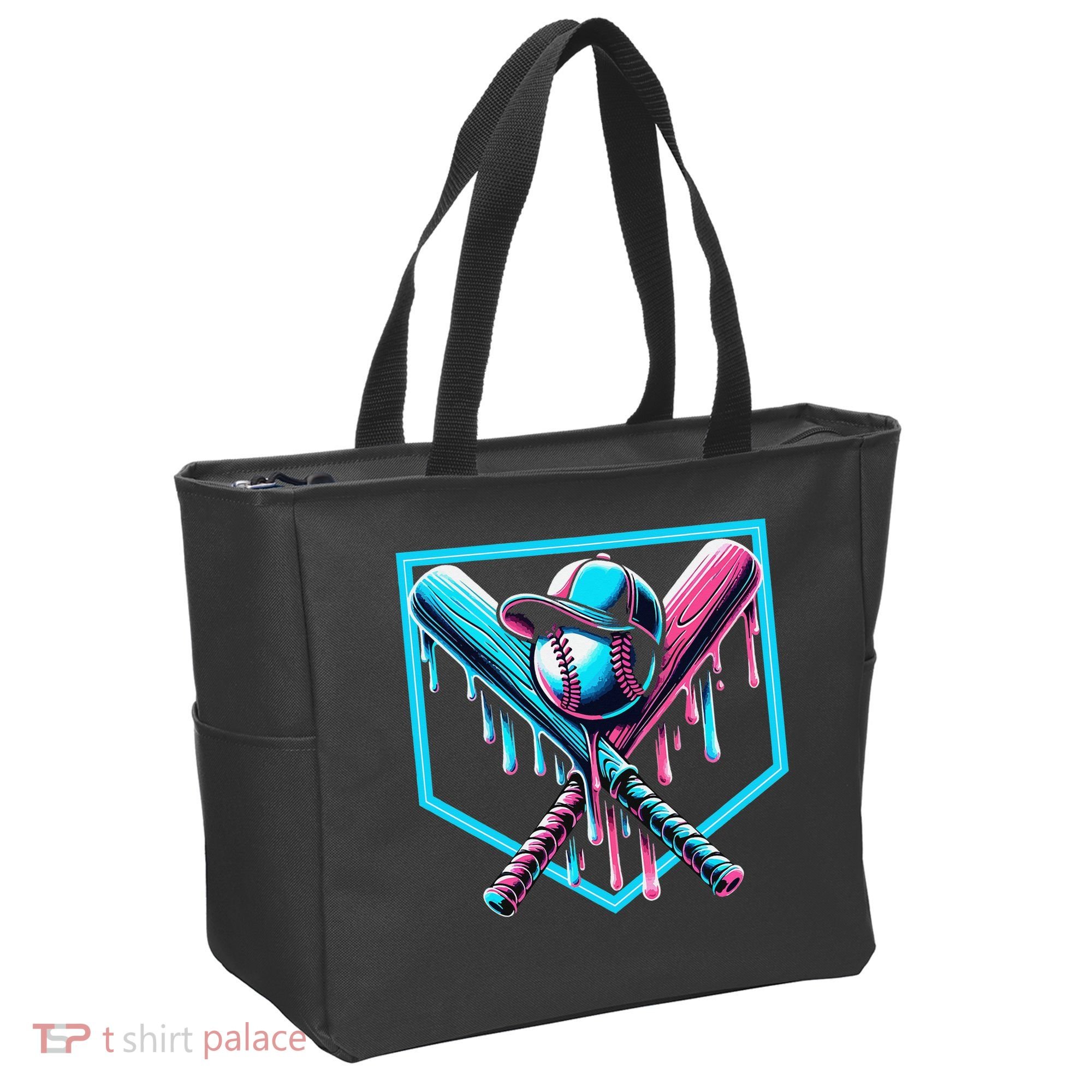 Baseball Home Drip  Baseball Bat Gift Tote Bag
