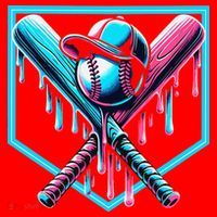 Baseball Home Drip  Baseball Bat Gift Santa Hat thumb 1