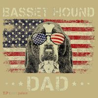 Basset Hound Dad Dog Lovers American Flag 4th Of July T-Shirt thumb 7