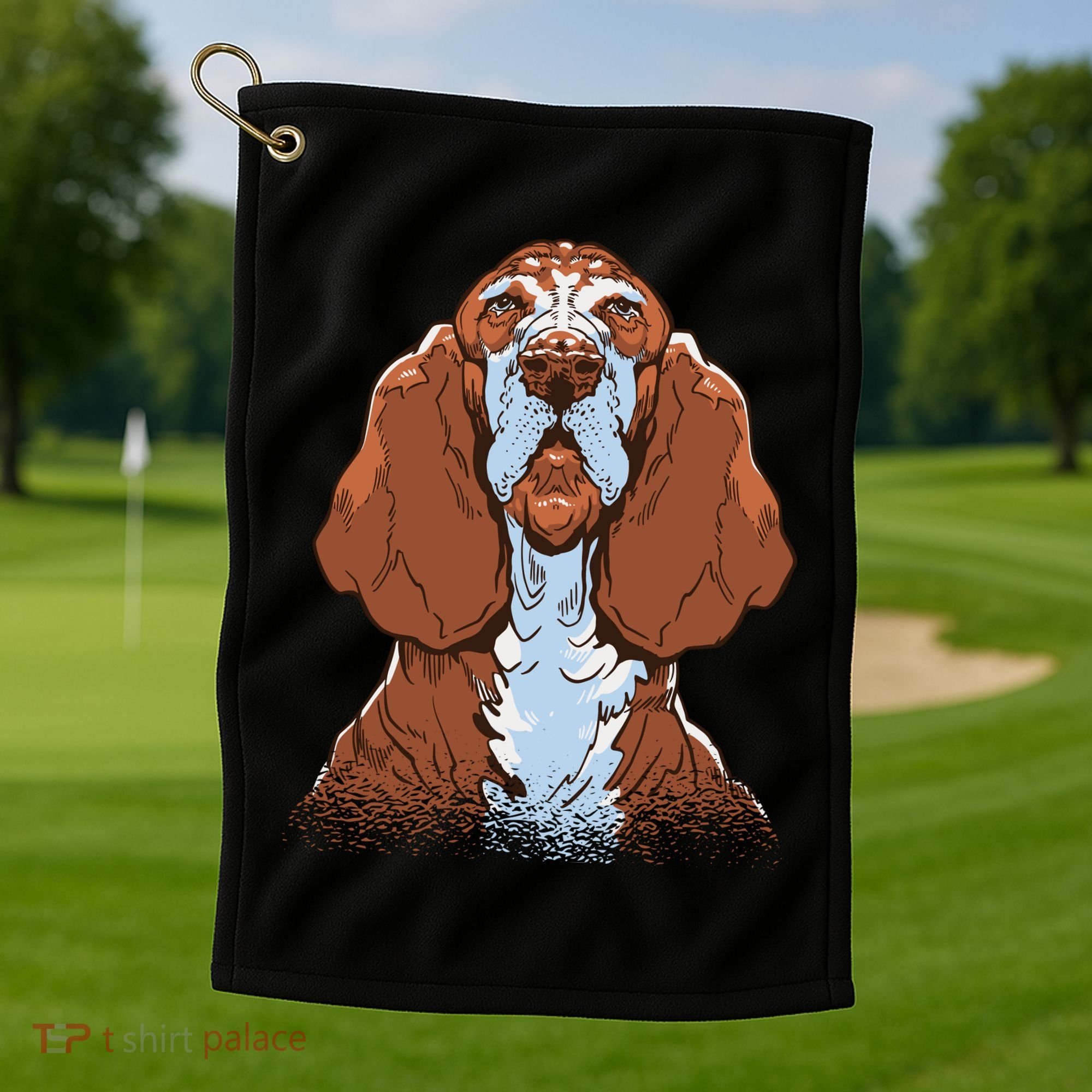 Basset Hound Dog Golf Towel