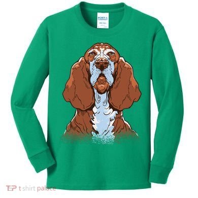 Basset Hound Dog Kids Long Sleeve Shirt