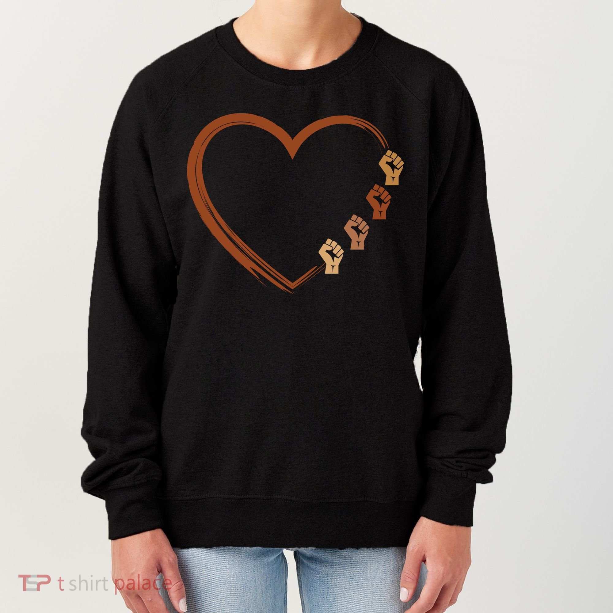 Black History Diversity Heart Women's Sweatshirt