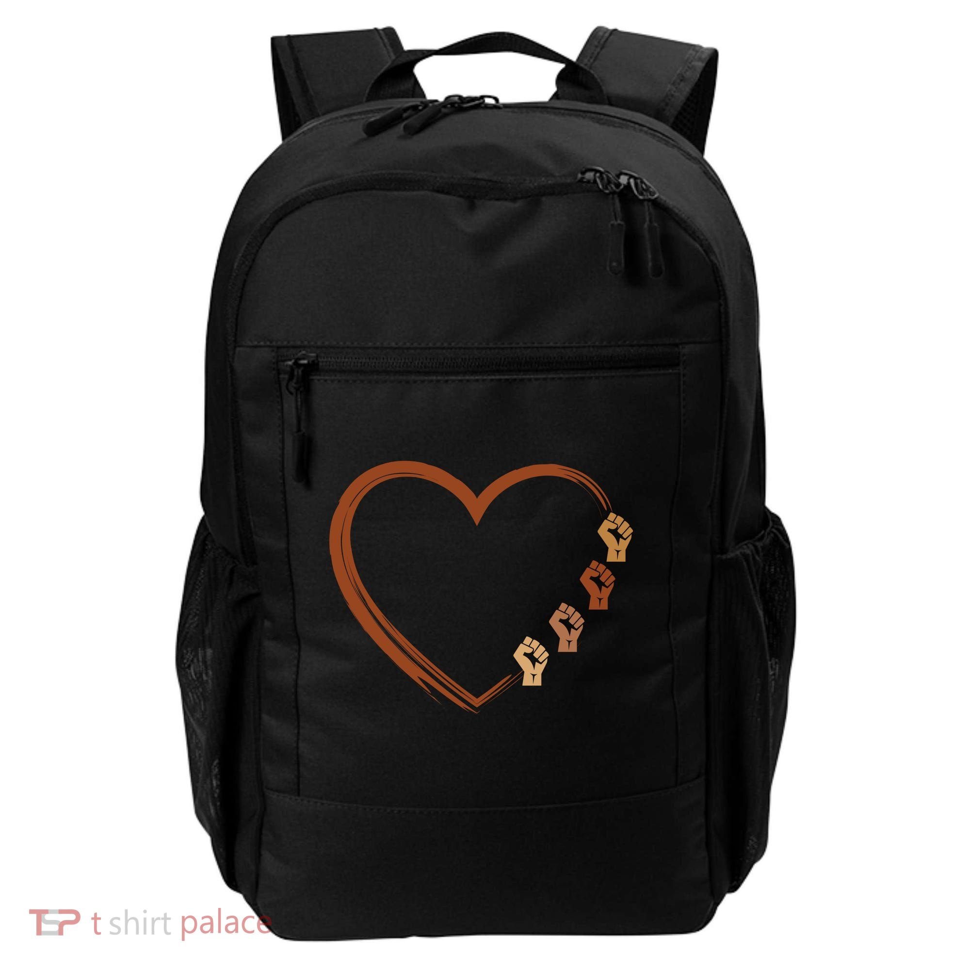 Black History Diversity Heart Backpack