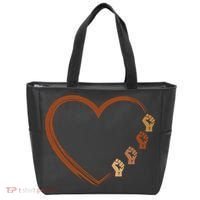 Black History Diversity Heart Tote Bag thumb 0