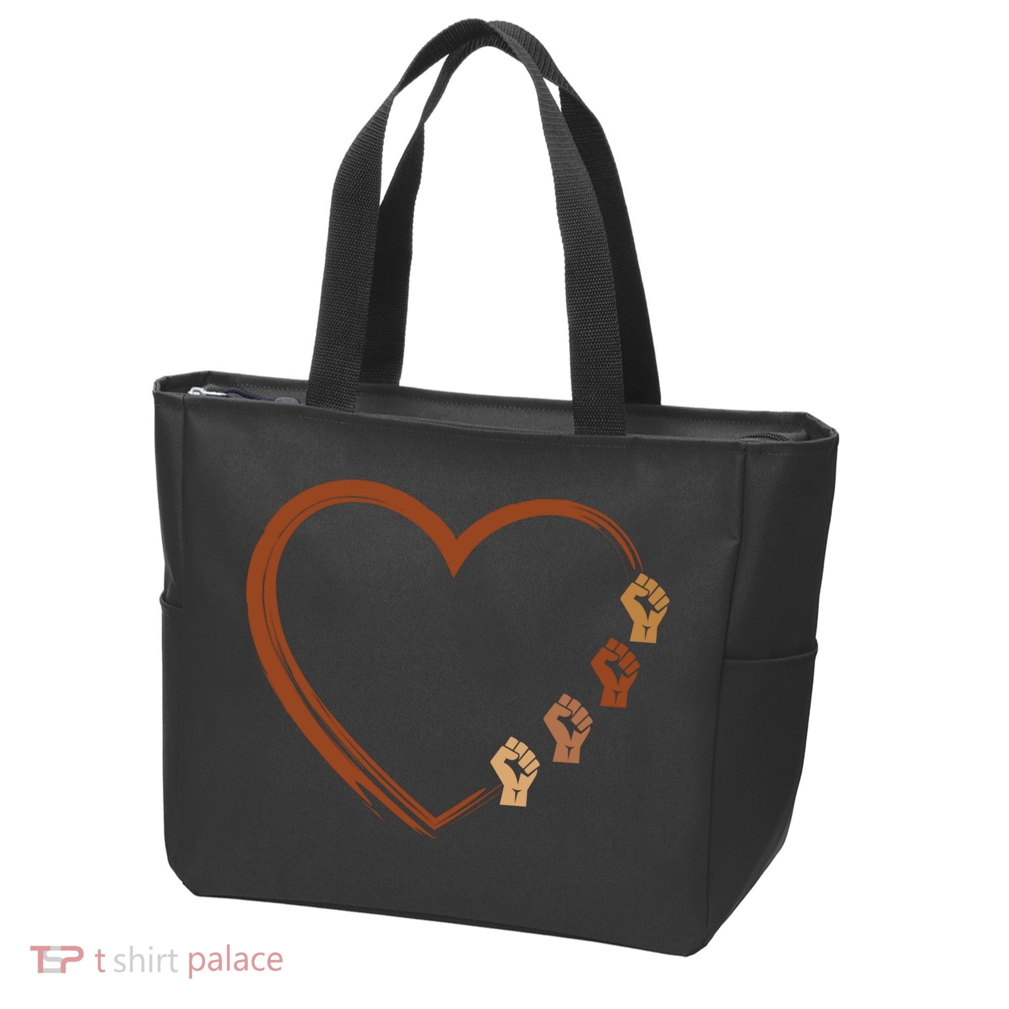 Black History Diversity Heart Tote Bag