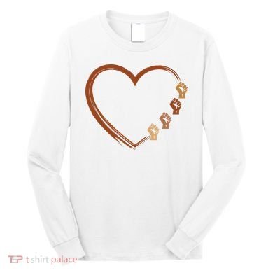 Black History Diversity Heart Long Sleeve Shirt