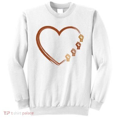 Black History Diversity Heart Sweatshirt