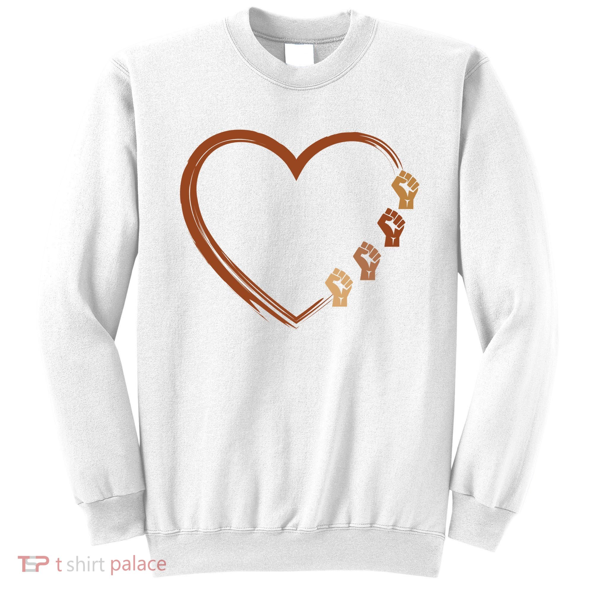 Black History Diversity Heart Sweatshirt