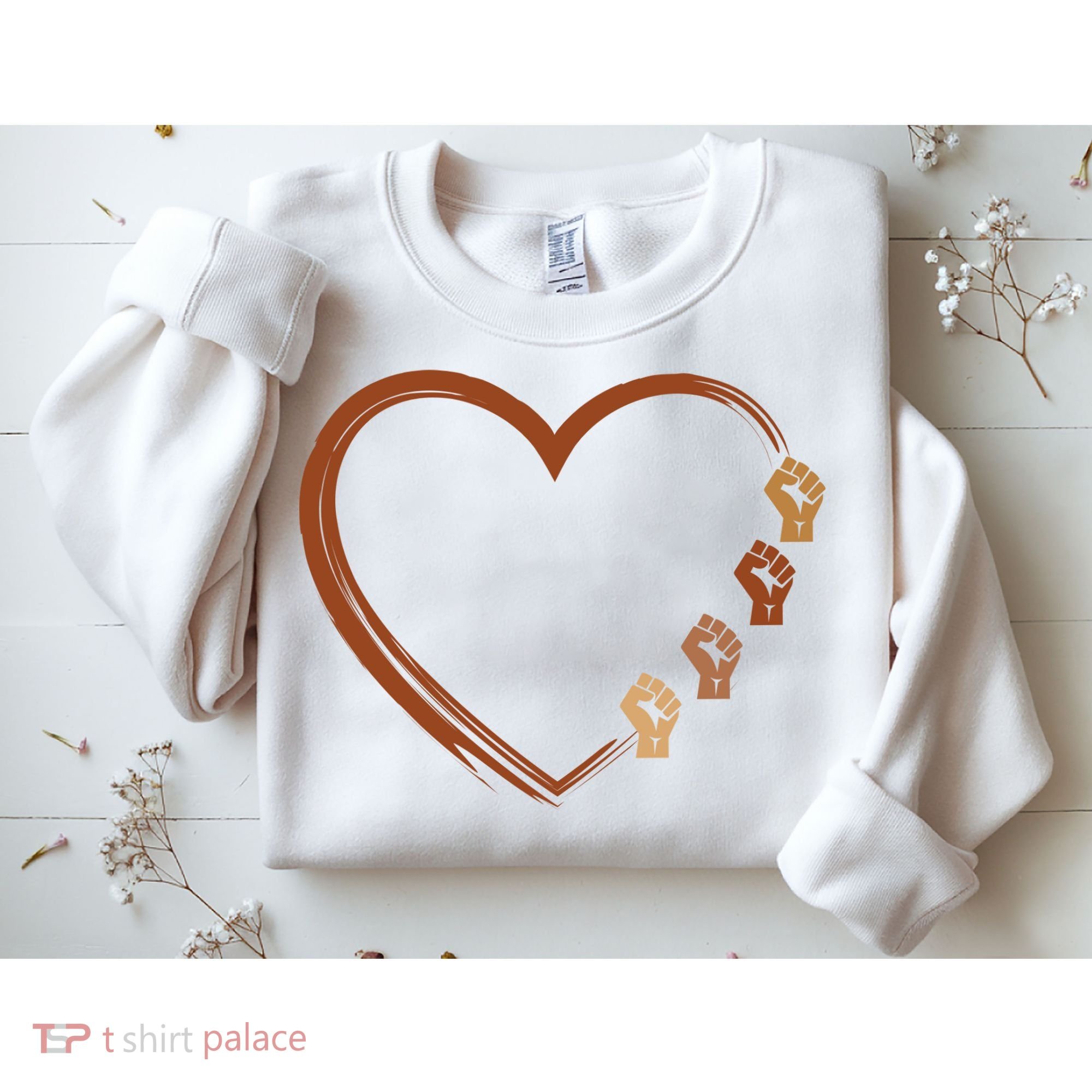 Black History Diversity Heart Sweatshirt