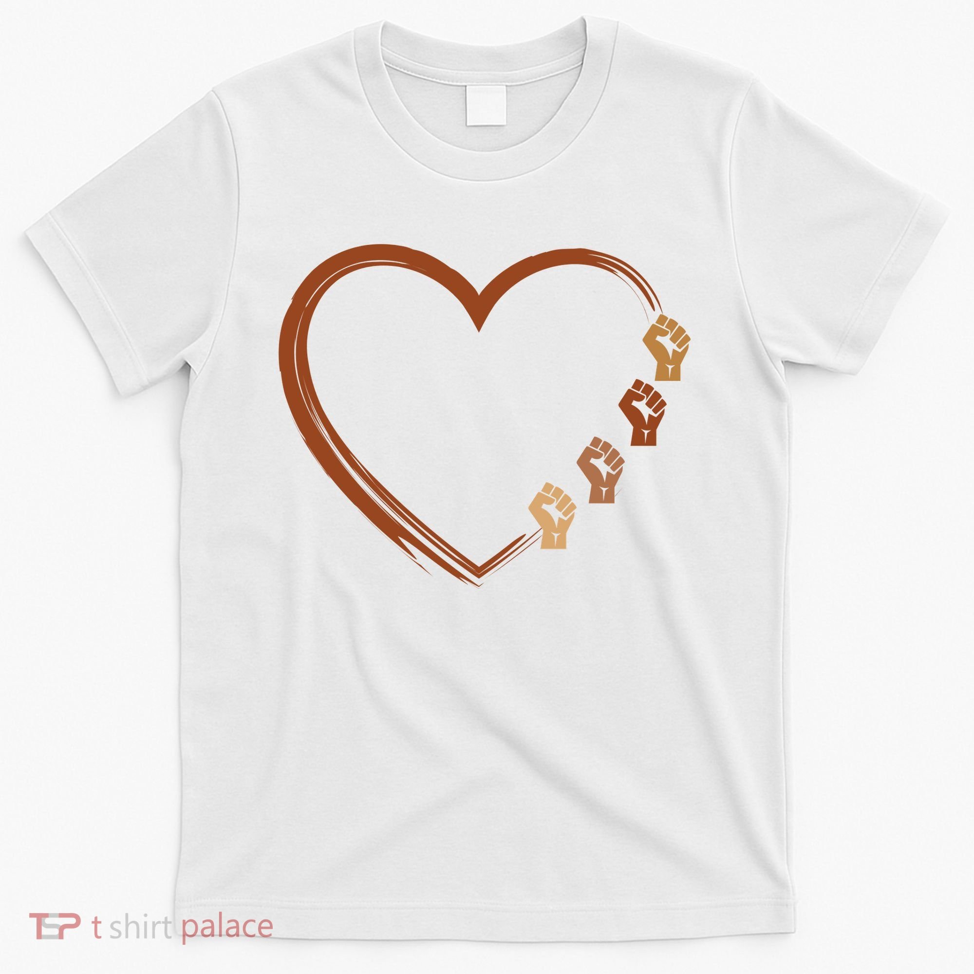 Black History Diversity Heart T-Shirt