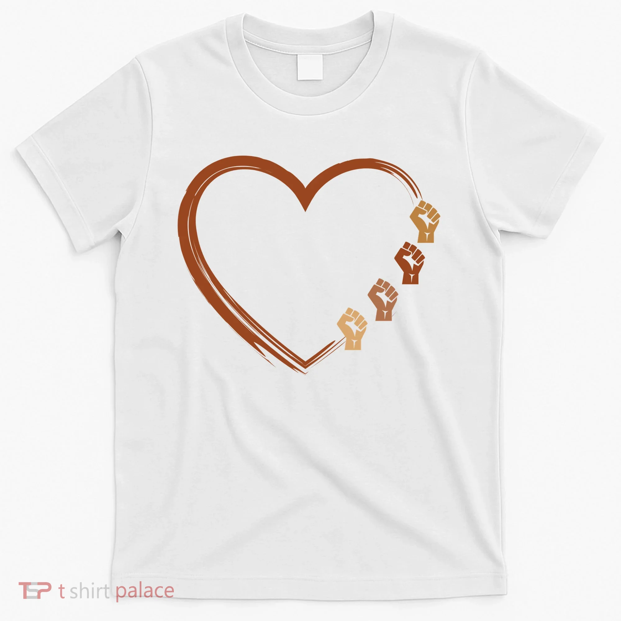 Black History Diversity Heart T-Shirt