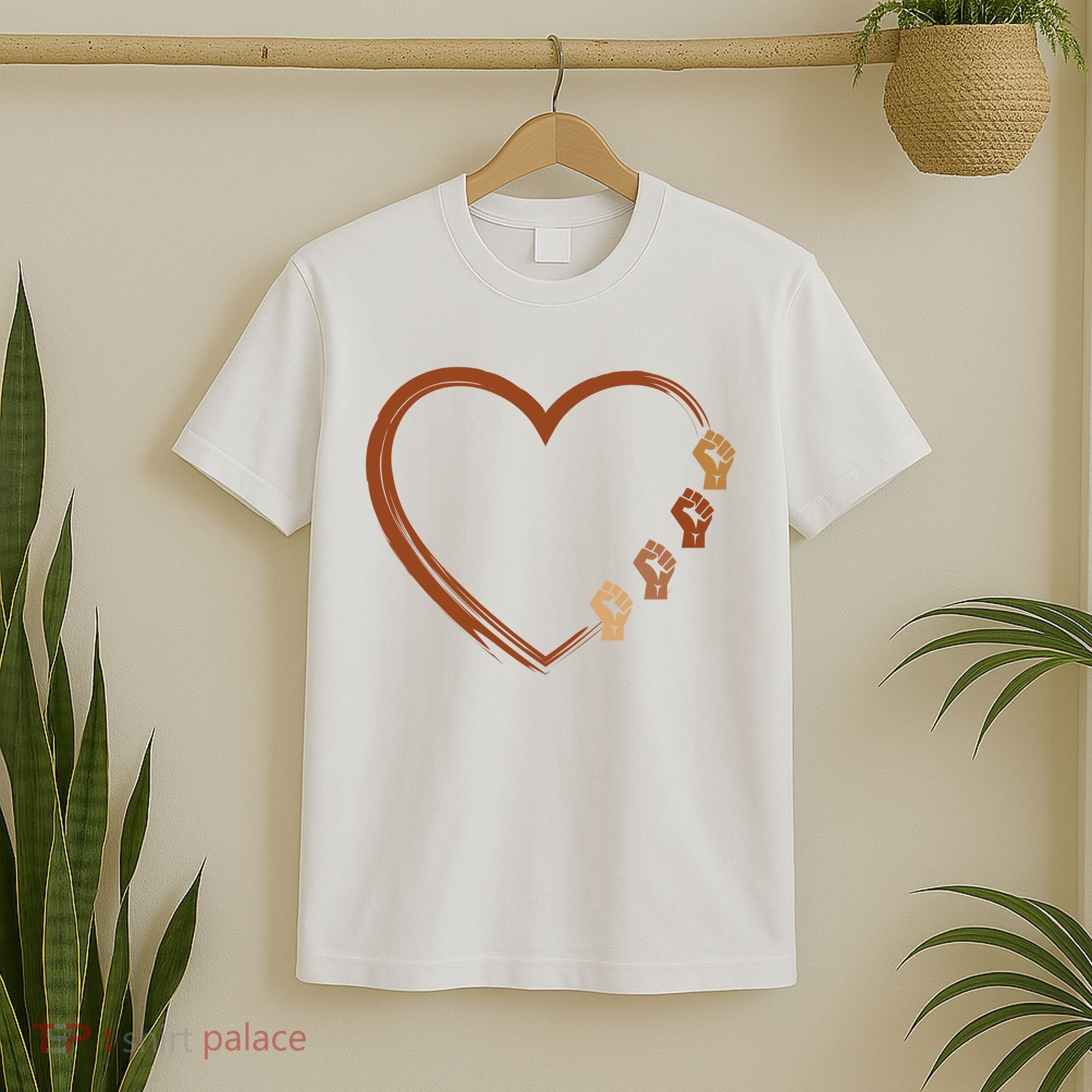 Black History Diversity Heart T-Shirt